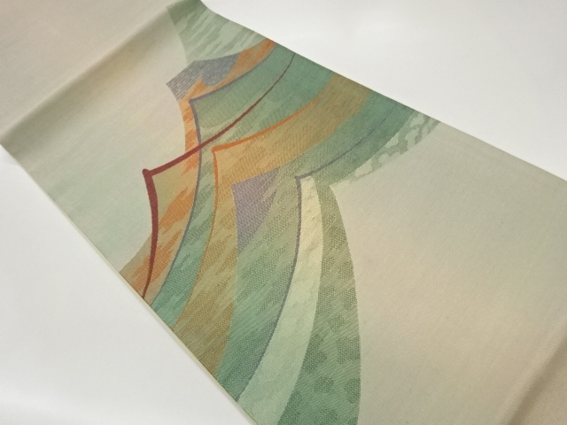 JAPANESE FUKURO OBI / WOVEN ABSTRACT MOUNTAINS